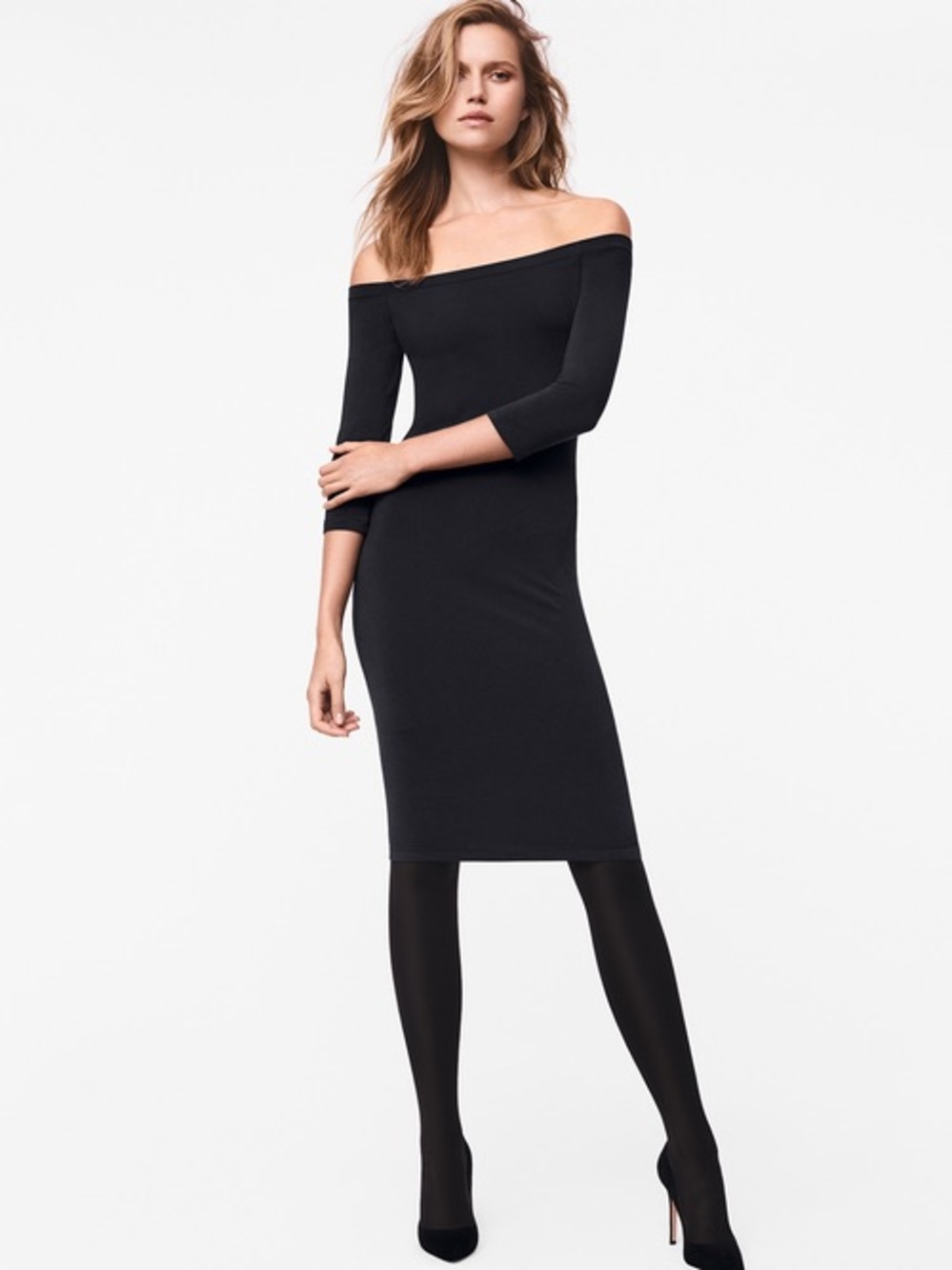 Wolford Black Off The Shoulder Dress
